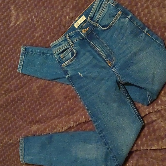 Zara Authentic Denim By TRF High Rise Jeans USA 02 - Picture 1 of 8